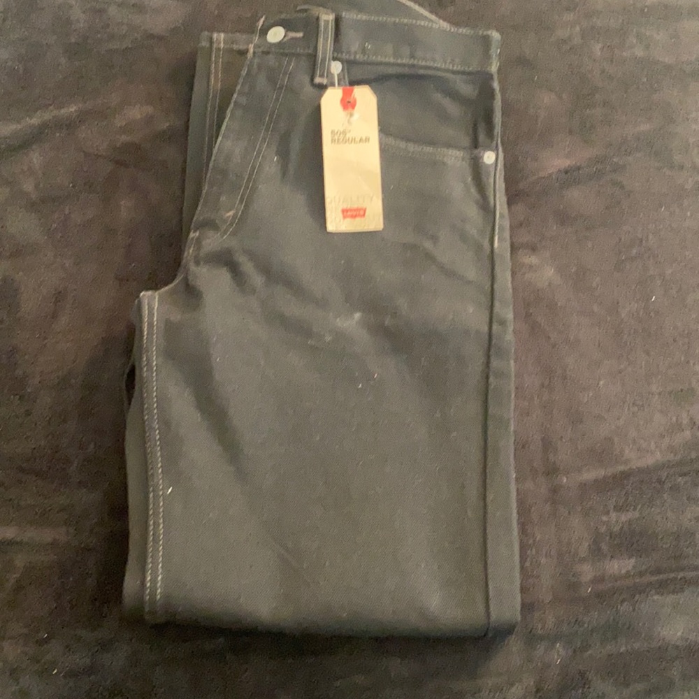 Levis 505 Regular Black jeans. 36 X 34